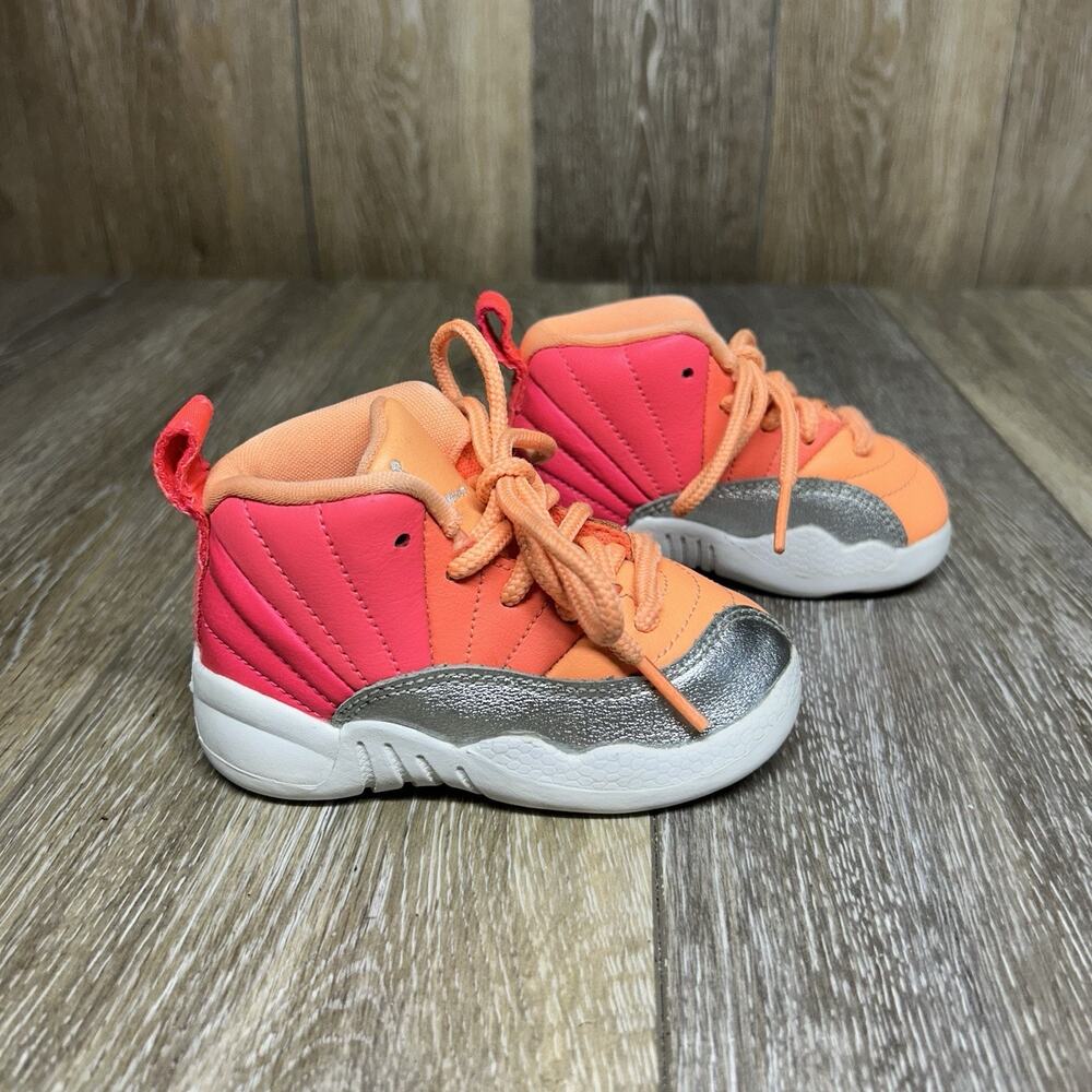 Jordan Air Youth Toddler US Size 5C Mid Top Orange Pink 819666-601 Sneaker Shoes